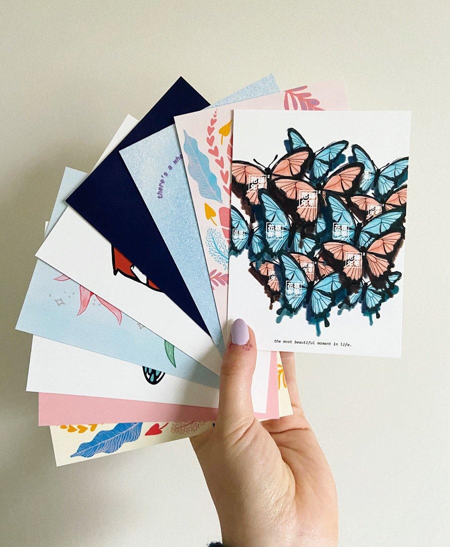 Postcards - Fox & Koi