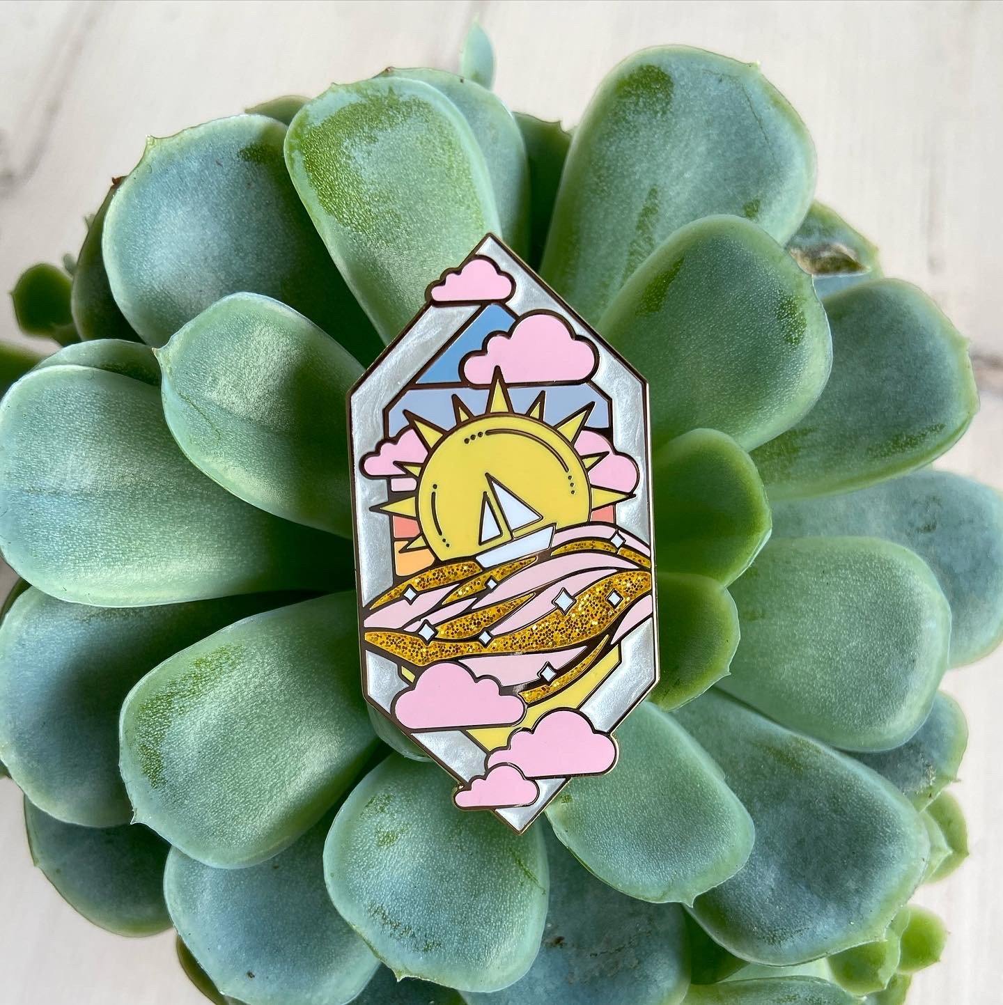 Sun & Moon Enamel Pins - Fox & Koi