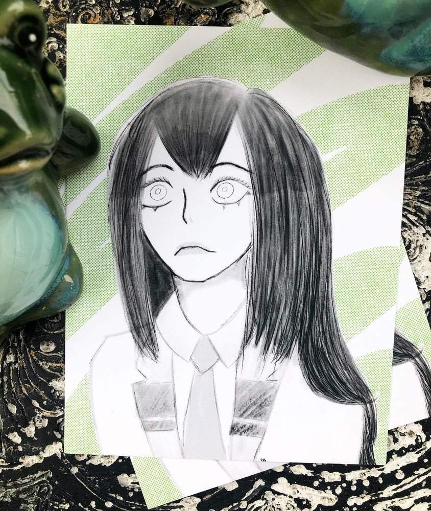 Frog Girl Print - Fox & Koi