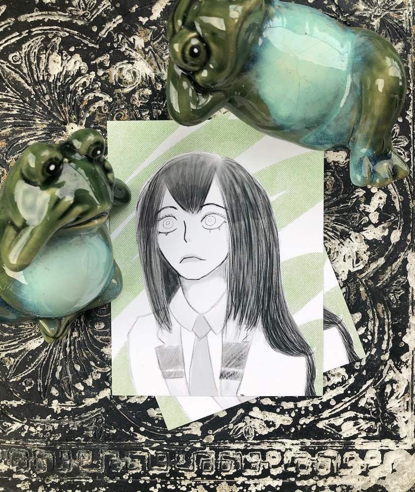 Frog Girl Print - Fox & Koi