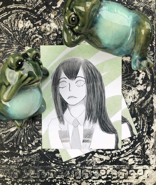 Frog Girl Print - Fox & Koi