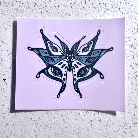 all-seeing moth sticker