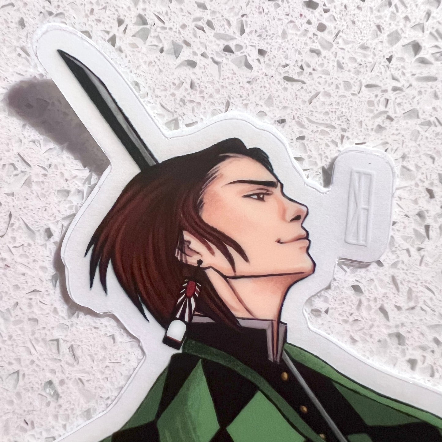 tanjiro clear sticker