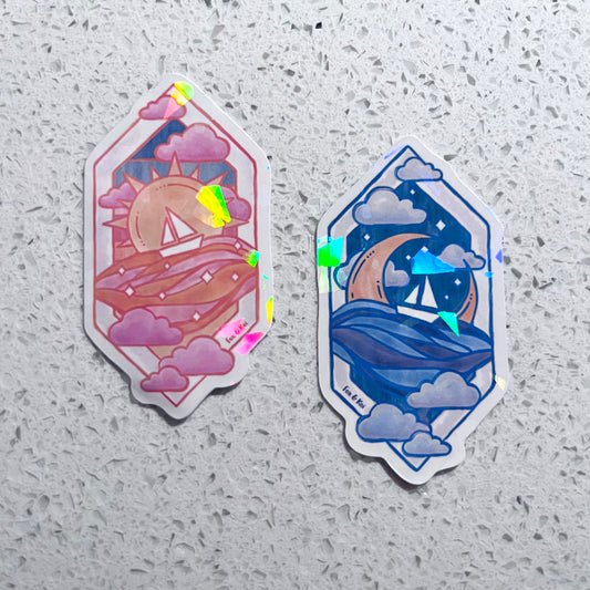 sun & moon stickers