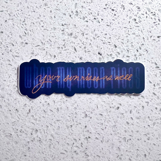 sun & moon lyrics sticker