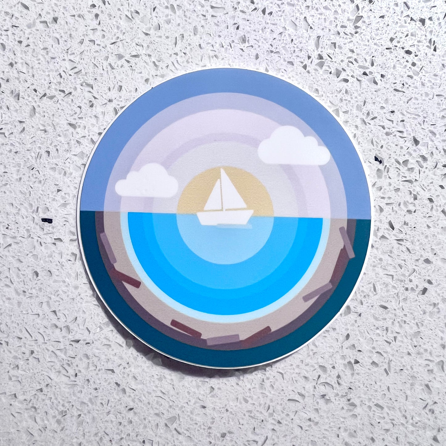 day at the beach sticker