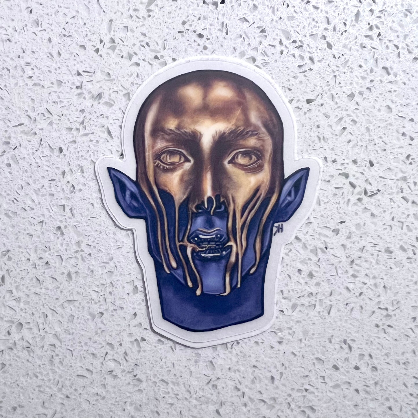 gold elf clear sticker