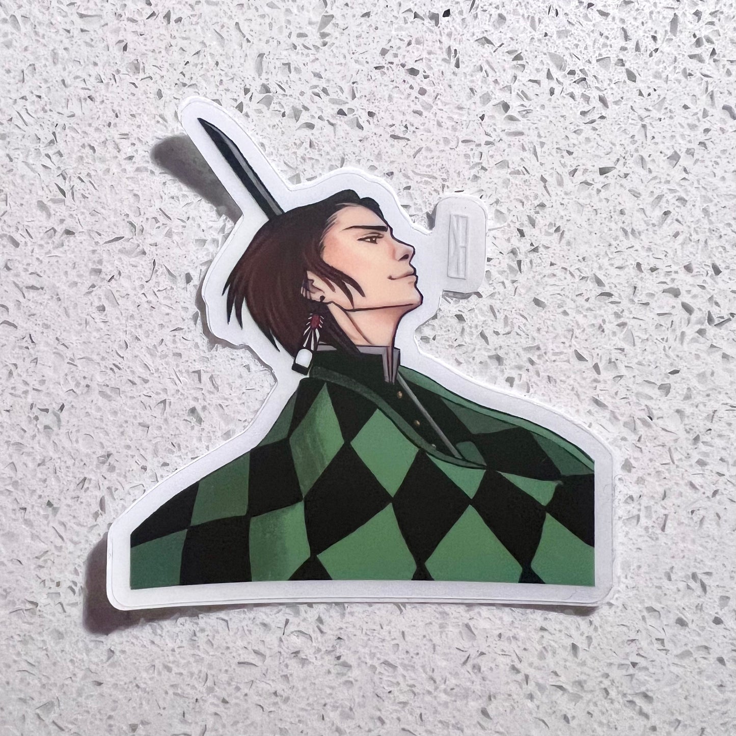 tanjiro clear sticker