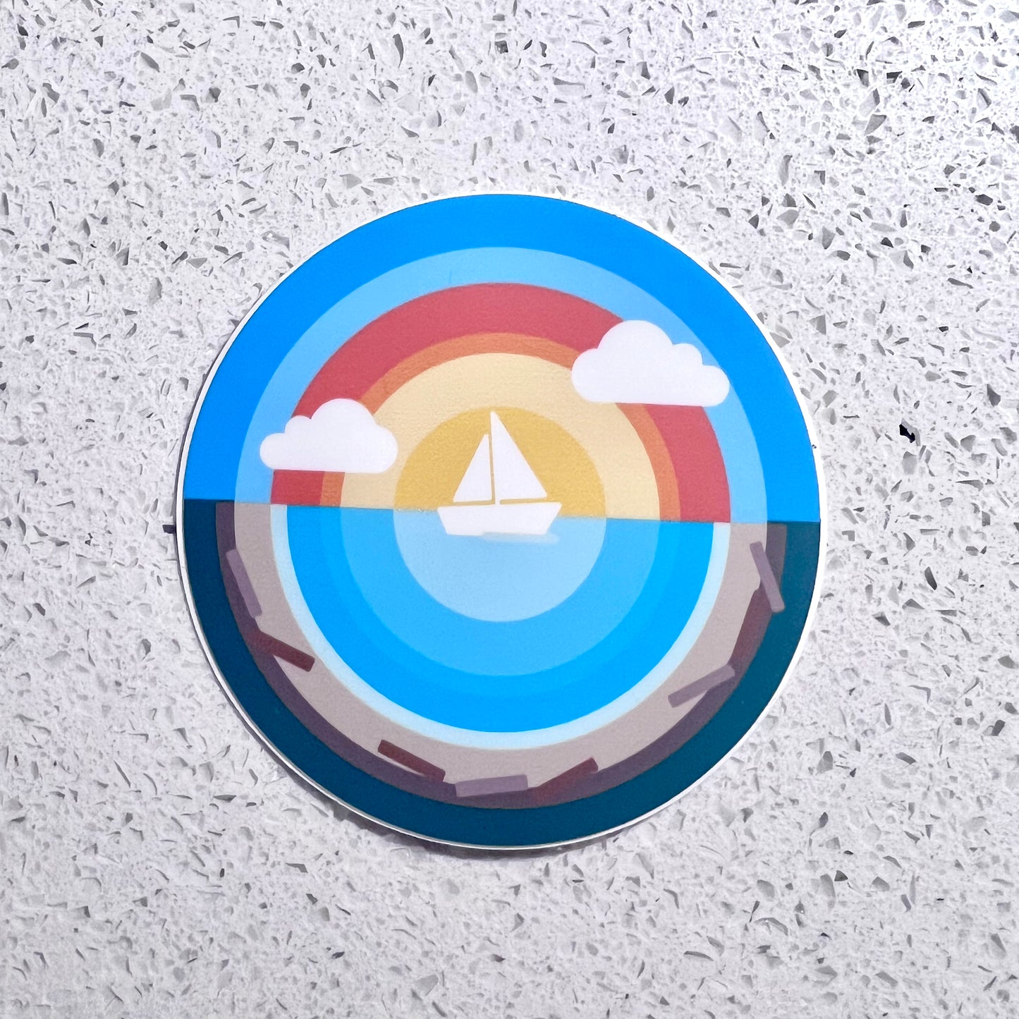 day at the beach sticker