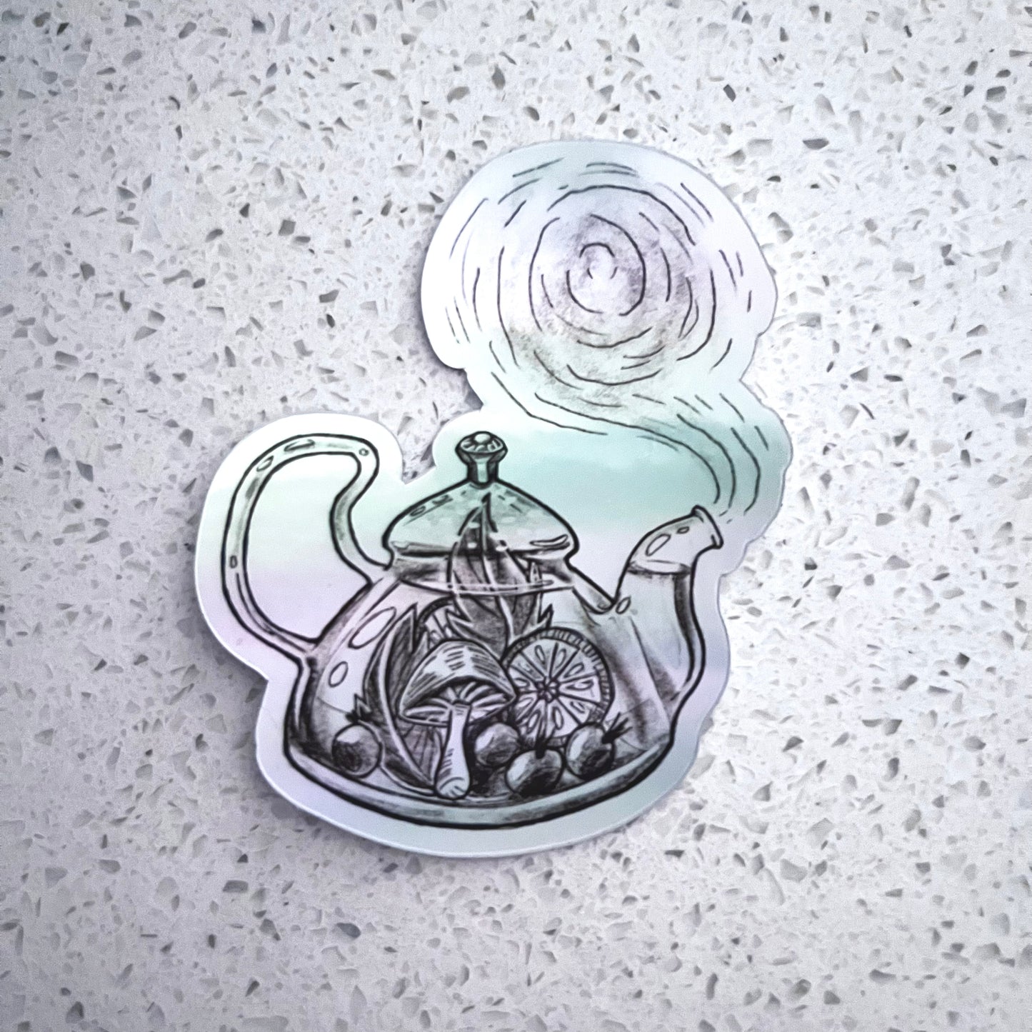Teapot holo sticker