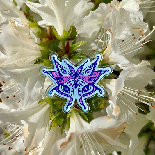 All-Seeing Moth Acrylic Pin