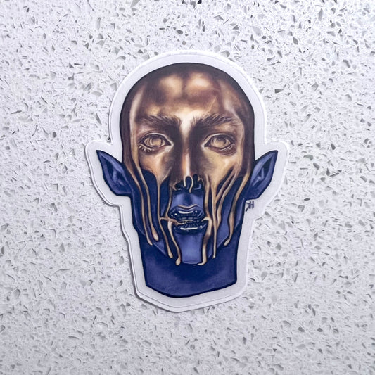 gold elf clear sticker